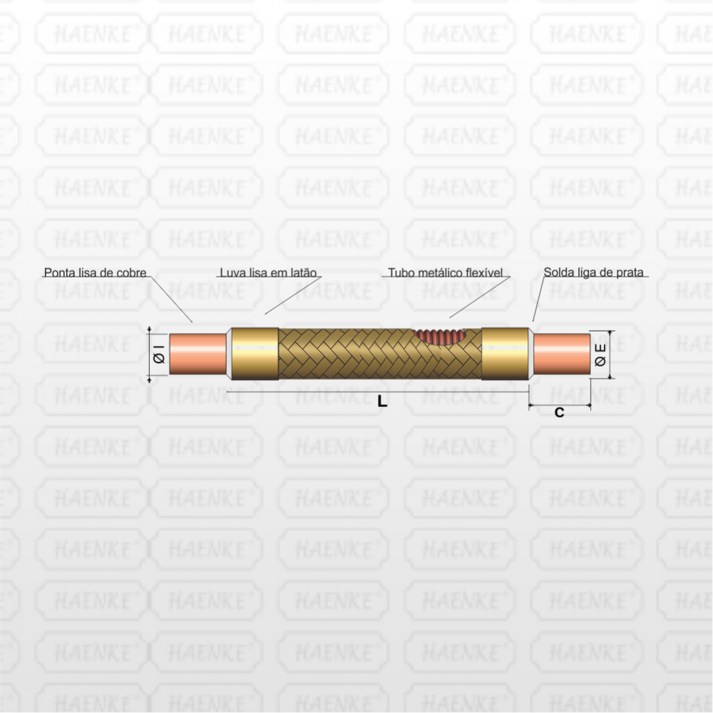 Tubo Metálico Flexível para refrigeração Tomback 1/4″ até 2″